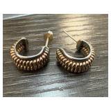 Sterling Silver and Gold Fill Hoop Earrings