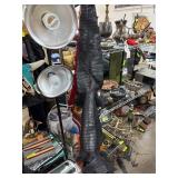Black Alligator Leather Hide with Texture Detailin
