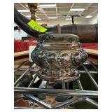 Ronson Silver Plated Table Lighter with Floral Des