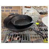 Two Lodge Cast Iron Skillets
