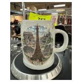 Limoges Mug Featuring Paris Landmarks