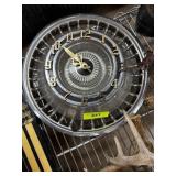 Chevy Hubcap Clock With Gold-Tone Numbers