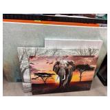 Four Modern and Nature Canvas Wall Art Pieces