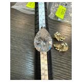Sterling Silver Pear-Cut Clear Stone Ring