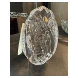 Cut Crystal Oval Egg with Intricate Detailing