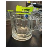Imperial Glass Clear Pressed Mug with Horse Design