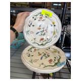 4 Gien France Oiseaux de Paradis Plates