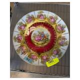 Bavaria German Porcelain Cabinet Plate with Romant