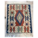 Handwoven Middle Eastern Flat Weave Kilim Rug