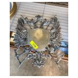 Cast Metal Double-Headed Eagle Wall Plaque