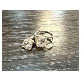 Sterling Silver Rings with Clear Gemstones
