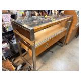 Glass-Topped Retail Display Case with Locked Doors