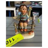 Hummel Goebel Figurine of Boy on a Fence, W. Germa