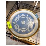 Wedgwood Blue Jasperware Plaque in Circular Frame
