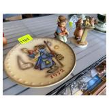 Hummel Figurines and Commemorative Plate Lot