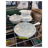Pyrex Cornflower Blue Casserole Dishes with Lids