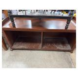 Wooden Two-Shelf Storage Console