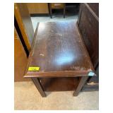 Wooden Side Table with Lower Shelf