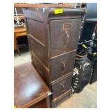 Globe Wernicke Three-Drawer Wood File Cabinet