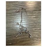 Sterling Silver Key Charm Necklace