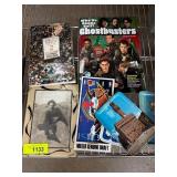 Ephemera and Collectibles Lot with Metal Trays