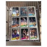 Binder of Basketball, Baseball, and Football Cards