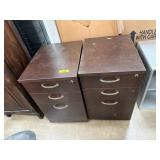 Brown Wooden File Cabinets with Locks