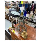 Metal Table Lamp with Abstract Base and Accessorie