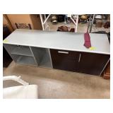 Modern Metal and Wood Cabinet with Locked Drawers