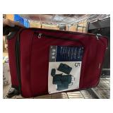 3-Piece Burgundy Luggage Set with Spinner Wheels