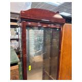 Glass-Front Wooden Display Cabinet