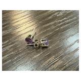 Sterling Silver and Amethyst Stud Earrings
