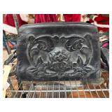 Lopez Handcrafted Black Leather Purse from Mexico