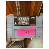 Jeopardy! Deluxe Edition SNES Cartridge
