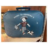 Blue Children’s Suitcase with ‘Going t