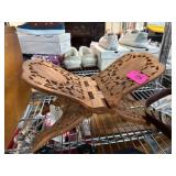 Hand-Carved Wooden Foldable Book Stand