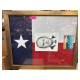 Framed Texas Flag With Additional Photographs