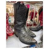 Forrest Lane Ostrich Leather Cowboy Boots, Size 8