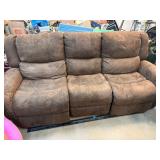 Brown Reclining Sofa 