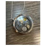 Origami Owl Locket Necklace with Charms