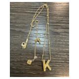 Kendra Scott Gold-Tone Letter ‘K’ Pend