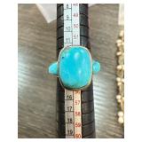 Sterling Silver Turquoise Color Stone Ring