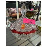 Anna Hutte Bleikristall Lead Crystal Dish with Lid