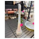 Signed Art Glass Vase with Iridescent Finish