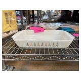 Fire-King Meadow Green Milk Glass Baking Dish