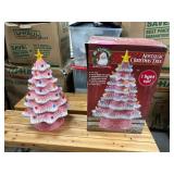Mr. Christmas Nostalgic Pink Ceramic Tree With Lig