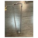 Brighton Silver-Tone Necklace with Crystal Pendant