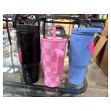 Three Reusable Insulated Drink Tumblers