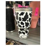 YETI Tumbler with Cow Print Design