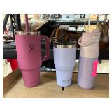 Three Reusable Drink Bottles and Tumblers